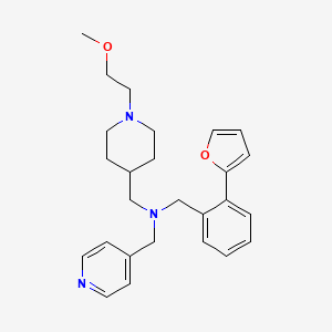 molecular formula C26H33N3O2 B5964052 N-[[2-(furan-2-yl)phenyl]methyl]-1-[1-(2-methoxyethyl)piperidin-4-yl]-N-(pyridin-4-ylmethyl)methanamine 