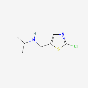 molecular formula C7H11ClN2S B596406 (2-Chloro-thiazol-5-ylmethyl)-isopropyl-amine CAS No. 1289388-03-9