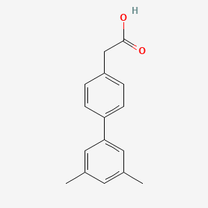 molecular formula C16H16O2 B596407 4-(3,5-Dimethylphenyl)phenylacetic acid CAS No. 1225598-10-6