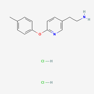 molecular formula C14H18Cl2N2O B596413 2-(6-(p-tolyloxy)pyridin-3-yl)ethanaMine dihydrochloride CAS No. 1337880-30-4