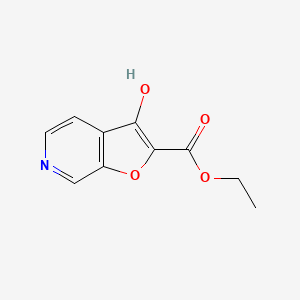 molecular formula C10H9NO4 B596418 Ethyl 3-hydroxyfuro[2,3-c]pyridine-2-carboxylate CAS No. 106531-50-4