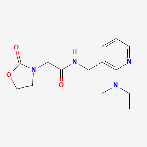 molecular formula C15H22N4O3 B5964215 N-[[2-(diethylamino)pyridin-3-yl]methyl]-2-(2-oxo-1,3-oxazolidin-3-yl)acetamide 
