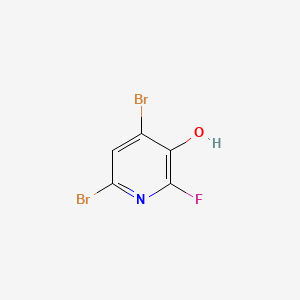 molecular formula C5H2Br2FNO B596430 4,6-Dibromo-2-fluoropyridin-3-ol CAS No. 1211597-14-6