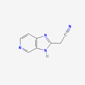 molecular formula C8H6N4 B596435 2-(3H-Imidazo[4,5-c]pyridin-2-yl)acetonitrile CAS No. 1340134-42-0