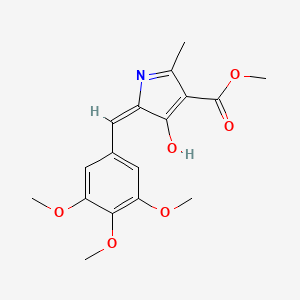 molecular formula C17H19NO6 B5964375 METHYL (5E)-2-METHYL-4-OXO-5-[(3,4,5-TRIMETHOXYPHENYL)METHYLIDENE]-4,5-DIHYDRO-1H-PYRROLE-3-CARBOXYLATE 