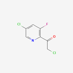 molecular formula C7H4Cl2FNO B596438 2-Chloro-1-(5-chloro-3-fluoropyridin-2-YL)ethanone CAS No. 1374652-34-2
