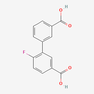molecular formula C14H9FO4 B596445 6-Fluoro-[1,1'-biphenyl]-3,3'-dicarboxylic acid CAS No. 1261977-27-8