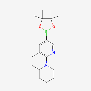 3-Methyl-2-(2-methylpiperidin-1-yl)-5-(4,4,5,5-tetramethyl-1,3,2-dioxaborolan-2-yl)pyridine