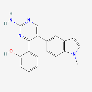 2-(2-Amino-5-(1-methyl-1h-indol-5-yl)pyrimidin-4-yl)phenol