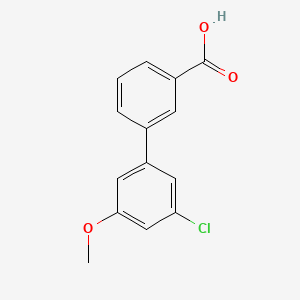 molecular formula C14H11ClO3 B596453 3'-Chloro-5'-methoxybiphenyl-3-carboxylic acid CAS No. 1215206-46-4