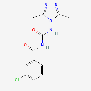 molecular formula C12H12ClN5O2 B5964534 N-(3-CHLOROBENZOYL)-N'-(3,5-DIMETHYL-4H-1,2,4-TRIAZOL-4-YL)UREA 