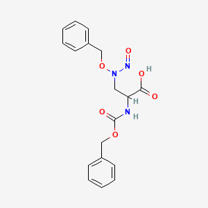 molecular formula C18H19N3O6 B596463 N-[(Benzyloxy)carbonyl]-3-[(benzyloxy)(nitroso)amino]alanine CAS No. 1286490-16-1