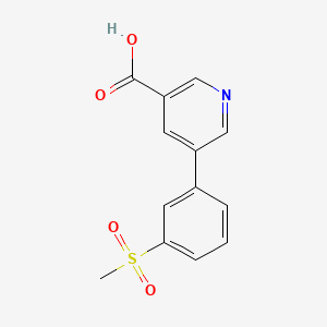 molecular formula C13H11NO4S B596465 5-(3-Methylsulfonylphenyl)nicotinic acid CAS No. 1261973-40-3
