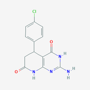 molecular formula C13H11ClN4O2 B5964680 2-AMINO-5-(4-CHLOROPHENYL)-3H,4H,5H,6H,7H,8H-PYRIDO[2,3-D]PYRIMIDINE-4,7-DIONE 