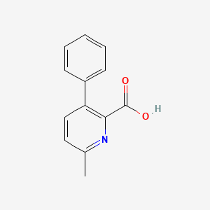 molecular formula C13H11NO2 B596474 6-Methyl-3-phenylpyridine-2-carboxylic acid CAS No. 1228430-85-0