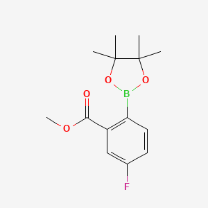 Methyl 5-fluoro-2-(4,4,5,5-tetramethyl-1,3,2-dioxaborolan-2-yl)benzoate