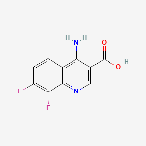 molecular formula C10H6F2N2O2 B596482 4-Amino-7,8-difluoroquinoline-3-carboxylic acid CAS No. 1242260-11-2