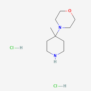 molecular formula C10H21ClN2O B596486 4-(4-Methylpiperidin-4-yl)morpholine dihydrochloride CAS No. 1208090-98-5