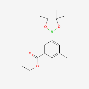 molecular formula C17H25BO4 B596510 Isopropyl 3-methyl-5-(4,4,5,5-tetramethyl-1,3,2-dioxaborolan-2-yl)benzoate CAS No. 1218791-30-0