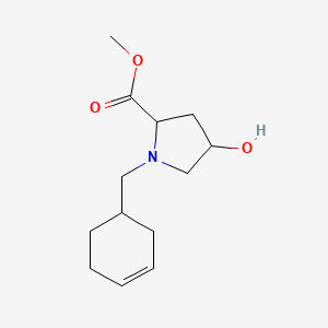 molecular formula C13H21NO3 B5965145 Methyl 1-(cyclohex-3-en-1-ylmethyl)-4-hydroxypyrrolidine-2-carboxylate 