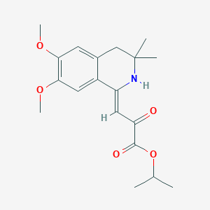 molecular formula C19H25NO5 B5965173 propan-2-yl (3Z)-3-(6,7-dimethoxy-3,3-dimethyl-2,4-dihydroisoquinolin-1-ylidene)-2-oxopropanoate 