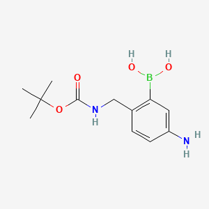 5-amino-2-(boc-amino)methyl)phenylboronic acid