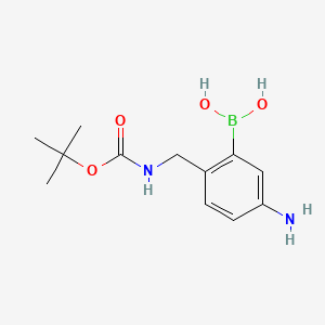 5-Amino-2-((tert-butoxycarbonylamino)methyl)phenylboronic acid