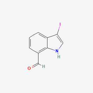 molecular formula C9H6INO B596528 3-iodo-1H-indole-7-carbaldehyde CAS No. 1251834-02-2