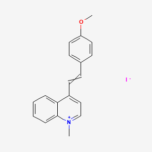 molecular formula C19H18INO B596533 4-[2-(4-Methoxyphenyl)ethenyl]-1-methylquinolin-1-ium iodide CAS No. 104816-89-9