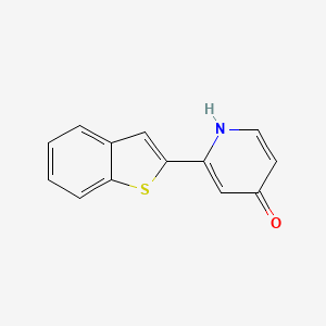 molecular formula C13H9NOS B596536 2-(Benzo[b]thiophen-2-yl)pyridin-4-ol CAS No. 1261913-21-6