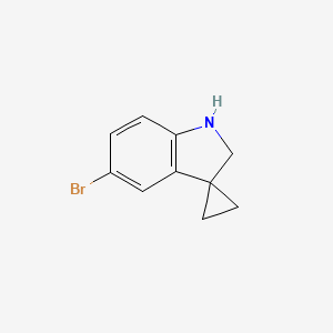 molecular formula C10H10BrN B596538 5'-Bromospiro[cyclopropane-1,3'-indoline] CAS No. 1260763-03-8