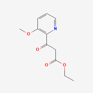 molecular formula C11H13NO4 B596542 Ethyl 3-(3-methoxypyridin-2-yl)-3-oxopropanoate CAS No. 164399-02-4