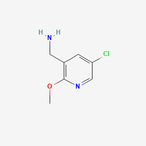 molecular formula C7H9ClN2O B596544 (5-Chloro-2-methoxypyridin-3-yl)methanamine CAS No. 1256816-82-6