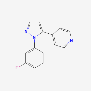 molecular formula C14H10FN3 B596551 4-(1-(3-fluorophenyl)-1H-pyrazol-5-yl)pyridine CAS No. 1269291-17-9