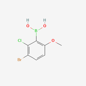 molecular formula C7H7BBrClO3 B596560 (3-Bromo-2-chloro-6-methoxyphenyl)boronic acid CAS No. 1309981-00-7