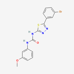 molecular formula C16H13BrN4O2S B5965608 1-[5-(3-Bromophenyl)-1,3,4-thiadiazol-2-yl]-3-(3-methoxyphenyl)urea 