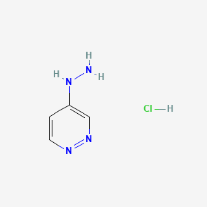 molecular formula C4H7ClN4 B596561 4-Hydrazinylpyridazine hydrochloride CAS No. 117044-03-8
