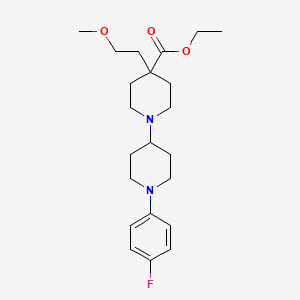 molecular formula C22H33FN2O3 B5965632 Ethyl 1-[1-(4-fluorophenyl)piperidin-4-yl]-4-(2-methoxyethyl)piperidine-4-carboxylate 