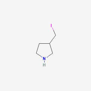 molecular formula C5H10IN B596565 3-(Iodomethyl)pyrrolidine CAS No. 1289386-74-8