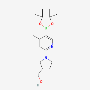 (1-(4-Methyl-5-(4,4,5,5-tetramethyl-1,3,2-dioxaborolan-2-yl)pyridin-2-yl)pyrrolidin-3-yl)methanol