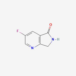 molecular formula C7H5FN2O B596573 3-fluoro-6,7-dihydro-5H-pyrrolo[3,4-b]pyridin-5-one CAS No. 1256790-95-0