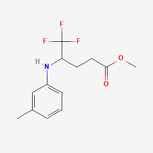 molecular formula C13H16F3NO2 B596579 Methyl 5,5,5-trifluoro-4-(m-tolylamino)pentanoate CAS No. 1224599-55-6