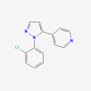molecular formula C14H10ClN3 B596582 4-(1-(2-chlorophenyl)-1H-pyrazol-5-yl)pyridine CAS No. 1269292-17-2