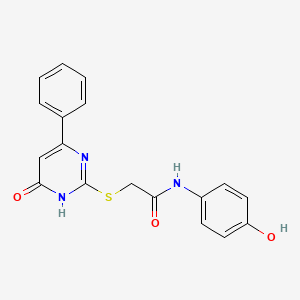 molecular formula C18H15N3O3S B5965846 N-(4-hydroxyphenyl)-2-[(6-oxo-4-phenyl-1H-pyrimidin-2-yl)sulfanyl]acetamide 