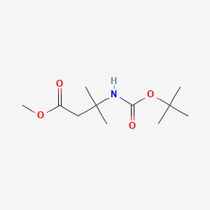 molecular formula C11H21NO4 B596591 Methyl 3-((tert-butoxycarbonyl)amino)-3-methylbutanoate CAS No. 145486-69-7