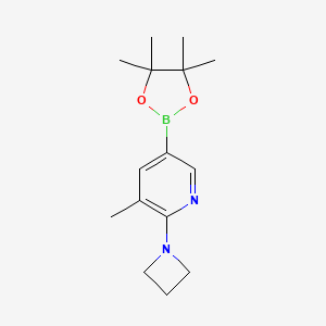 2-(Azetidin-1-yl)-3-methyl-5-(4,4,5,5-tetramethyl-1,3,2-dioxaborolan-2-yl)pyridine