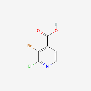 molecular formula C6H3BrClNO2 B596616 3-Bromo-2-chloropyridine-4-carboxylic acid CAS No. 1214323-32-6