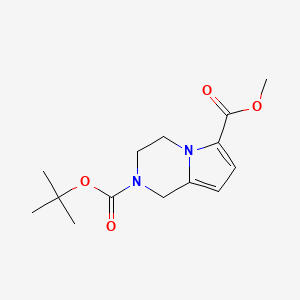 2-tert-butyl 6-methyl 1H,2H,3H,4H-pyrrolo[1,2-a]pyrazine-2,6-dicarboxylate