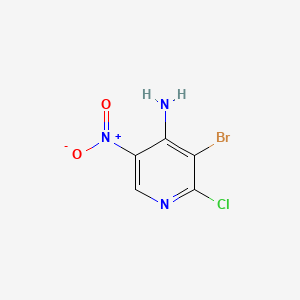 molecular formula C5H3BrClN3O2 B596626 3-Bromo-2-chloro-5-nitropyridin-4-amine CAS No. 1268521-33-0