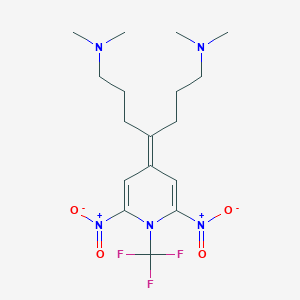molecular formula C17H26F3N5O4 B5966341 4-[2,6-dinitro-1-(trifluoromethyl)pyridin-4-ylidene]-N,N,N',N'-tetramethylheptane-1,7-diamine 